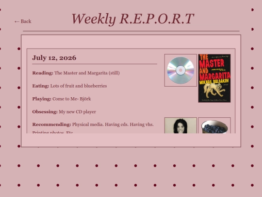 Weeklyreport screenshot