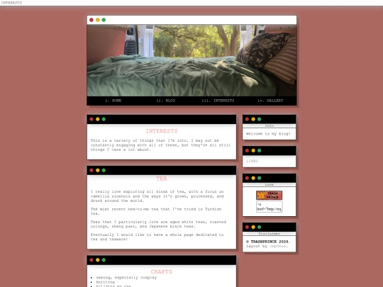 interests screenshot