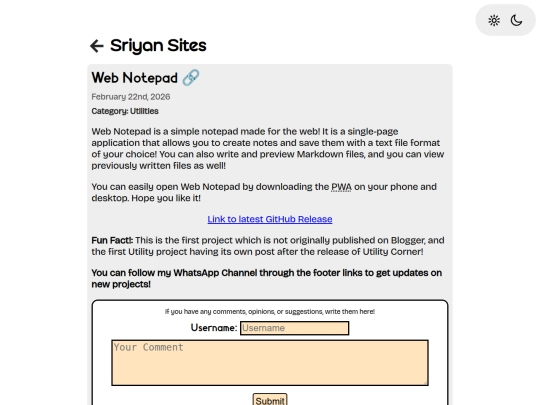Website screenshot