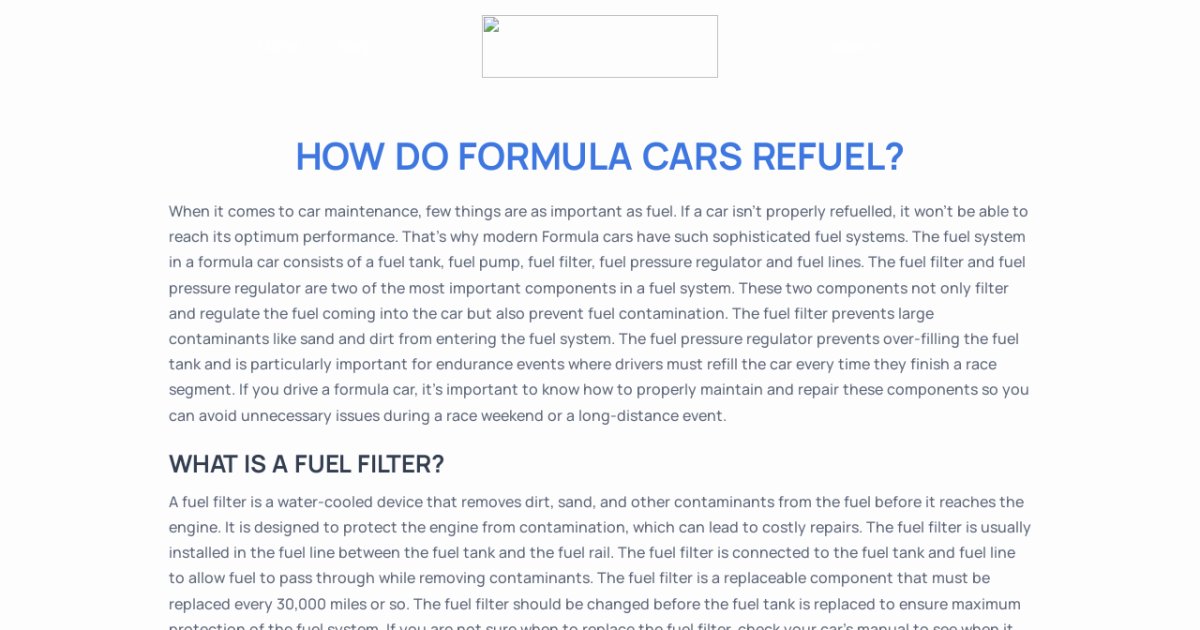 how-do-formula-cars-refuel-formula-1