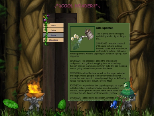 site-updates screenshot