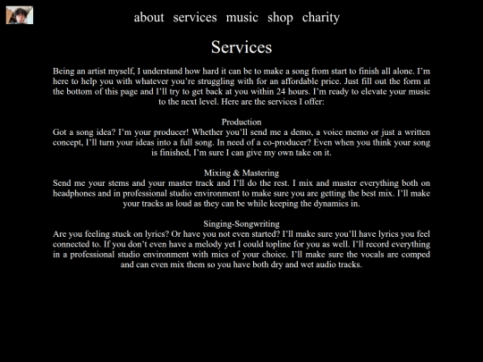 services screenshot