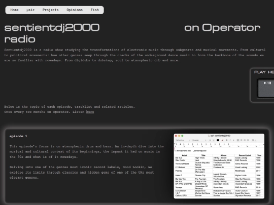 tracklists screenshot