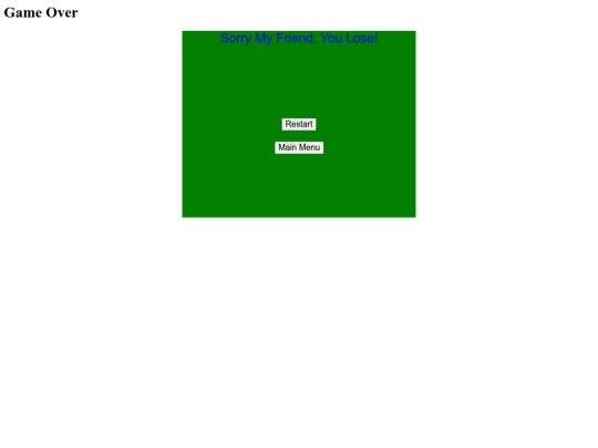 JavaTower/gameover screenshot