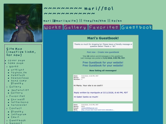 guestbook screenshot