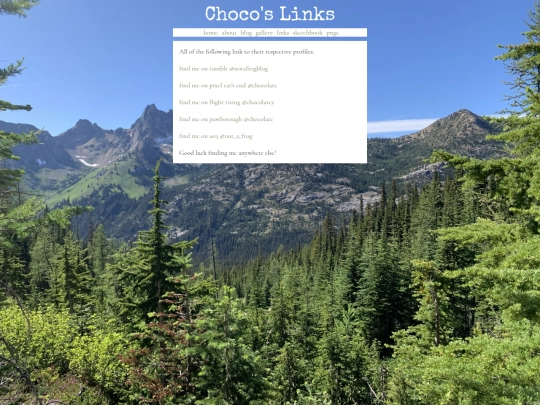 links screenshot