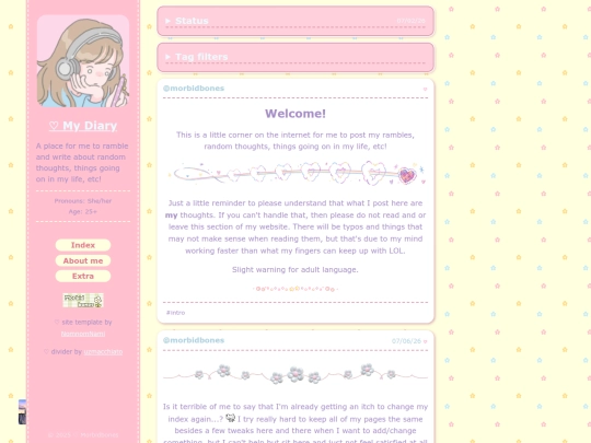 Blog screenshot