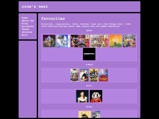 favourites screenshot