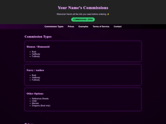 Website screenshot