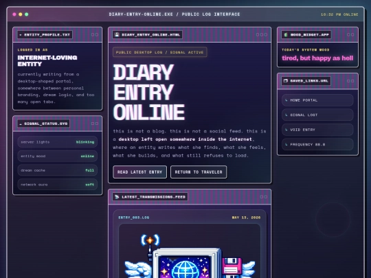 diary-entry-online screenshot