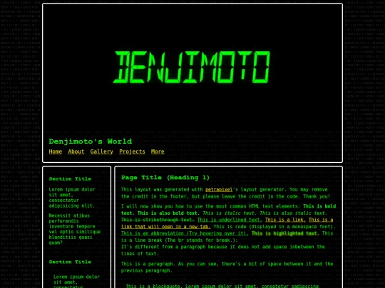 Website screenshot