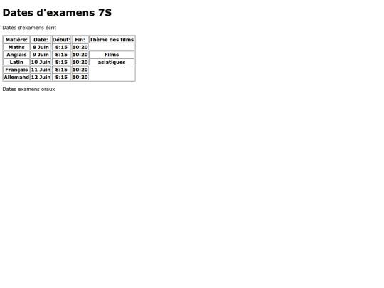 examens screenshot