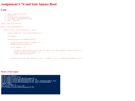 intro/WhileLoopspart2/74/SafeSquareRoot screenshot