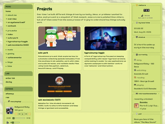 projects screenshot