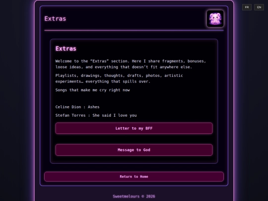 extras screenshot