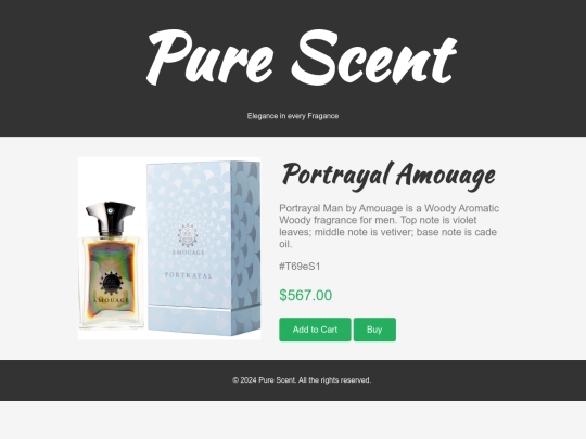 Portrayal Amouage screenshot