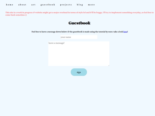 guestbook screenshot
