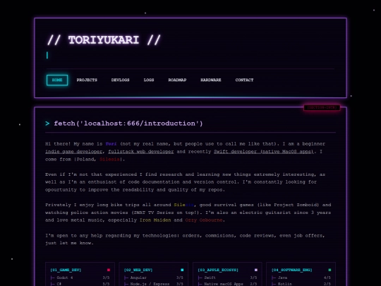 index screenshot