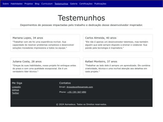 web/testemunhos screenshot