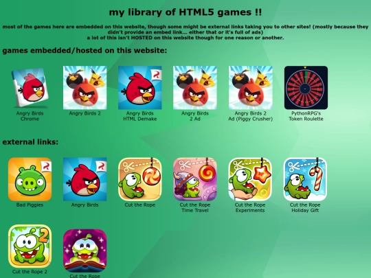 htmlgames screenshot