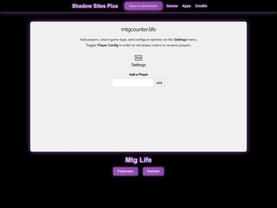 Website screenshot