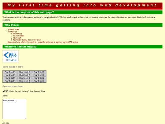 This is my first webpage screenshot