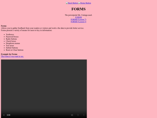 E-Portfolio/forms screenshot