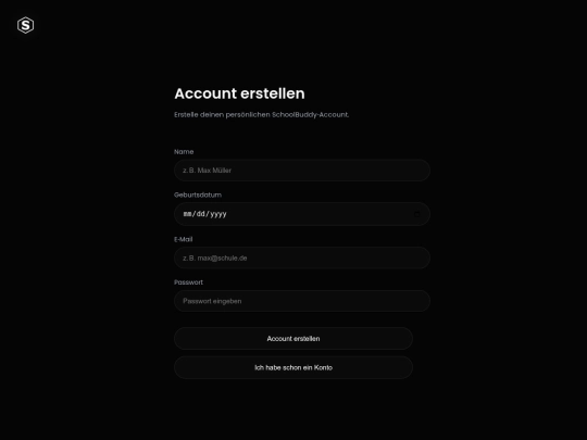 registrieren screenshot