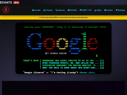 Website screenshot