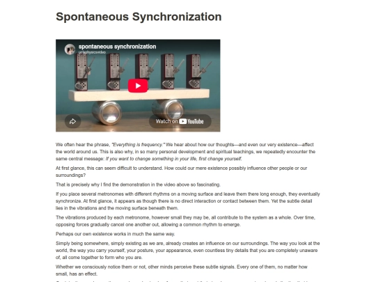 articles/deep/Spontaneous Synchronization screenshot