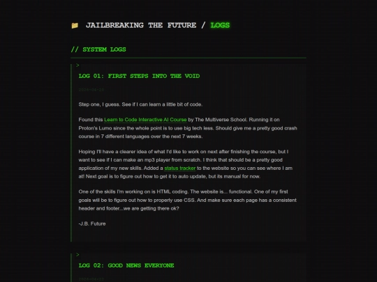 Website screenshot