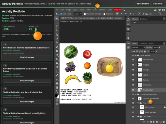 Online Activity Portfolio screenshot