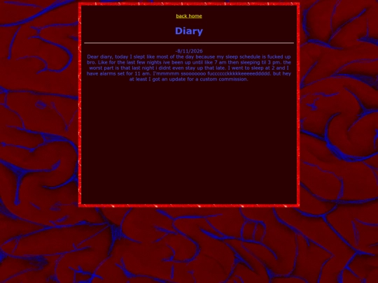 Diary screenshot