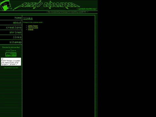 links screenshot