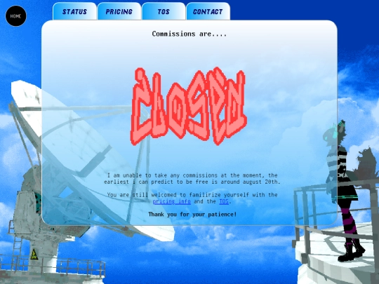 pages/commissions screenshot