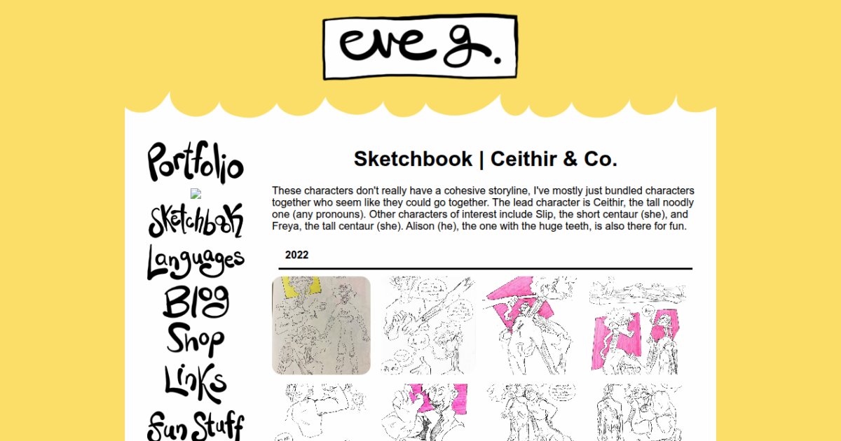 EVE G. | Sketchbook | Ceithir & Co.