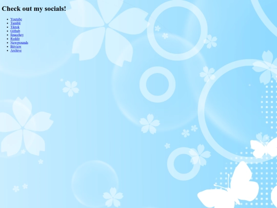 socials screenshot