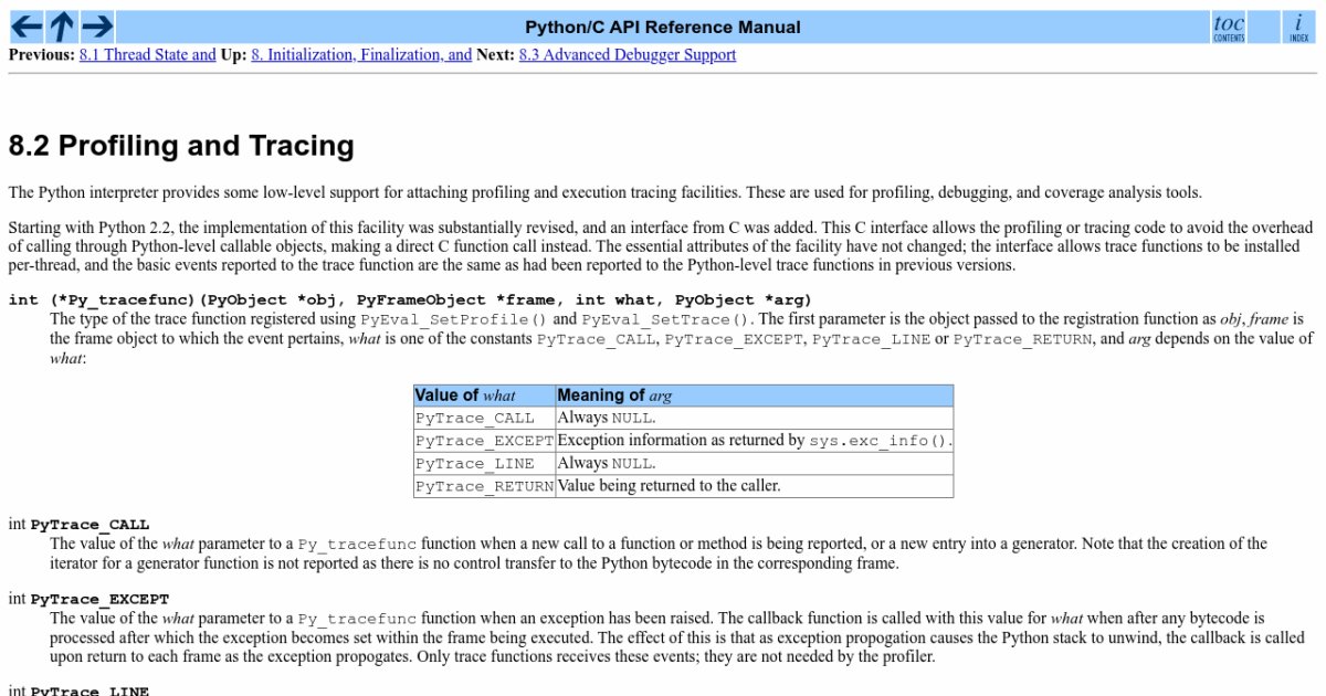 8.2 Profiling and Tracing