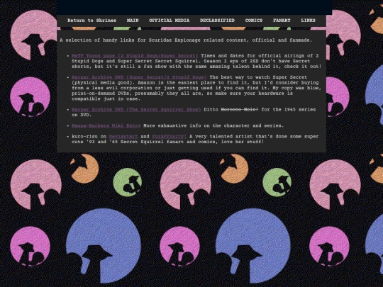 secretsquirrel_links screenshot