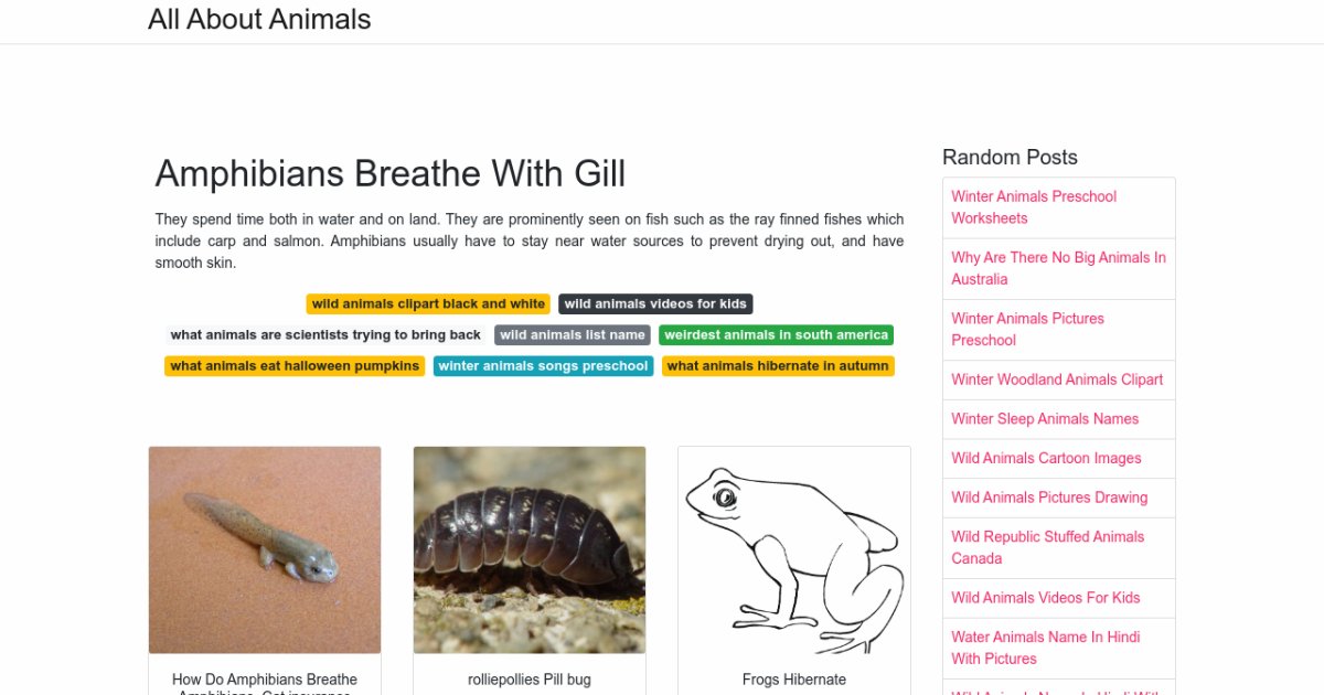 Amphibians Breathe With Gill