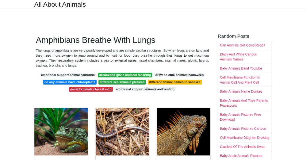 Amphibians Breathe With Lungs