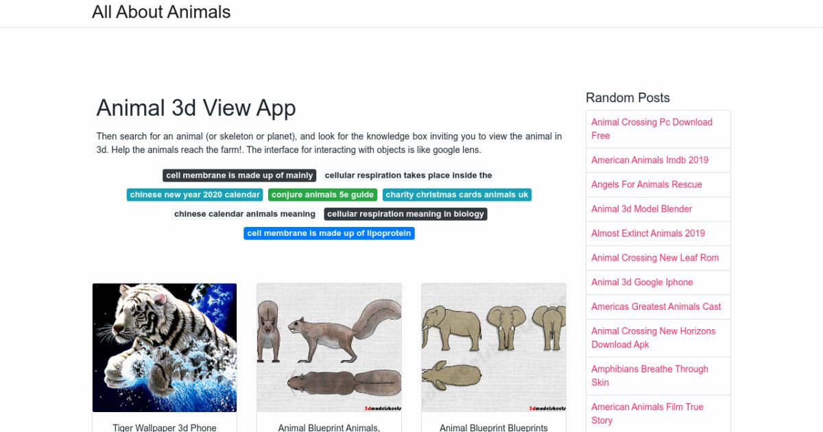 Animal 3d View App