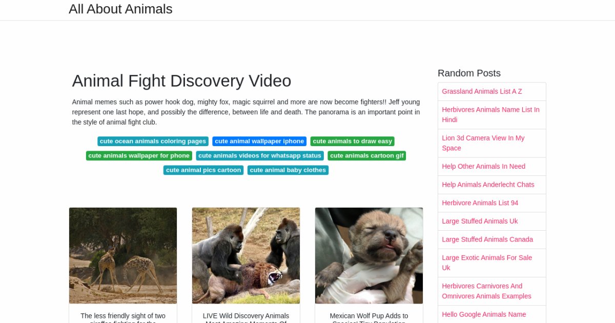 Animal Fight Discovery Video