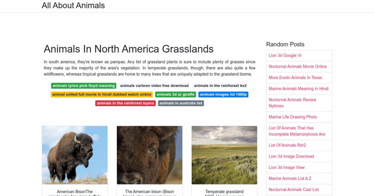 Animals In North America Grasslands