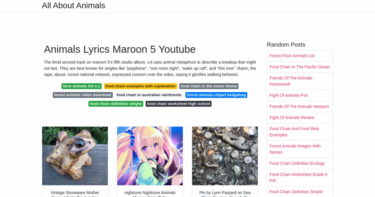 Animals Lyrics Maroon 5 Youtube