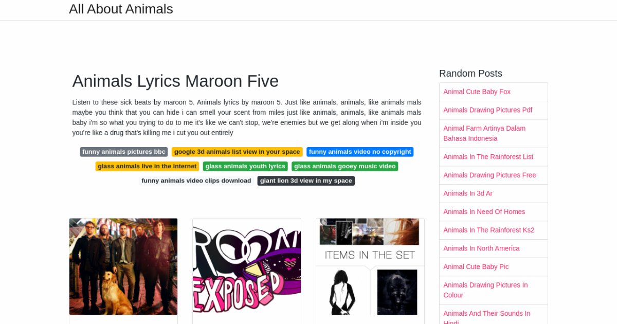 Animals Lyrics Maroon Five