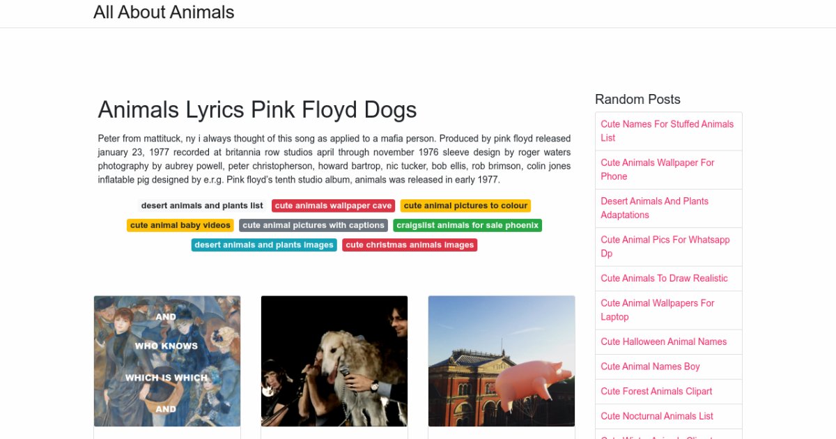 Animals Lyrics Pink Floyd Dogs