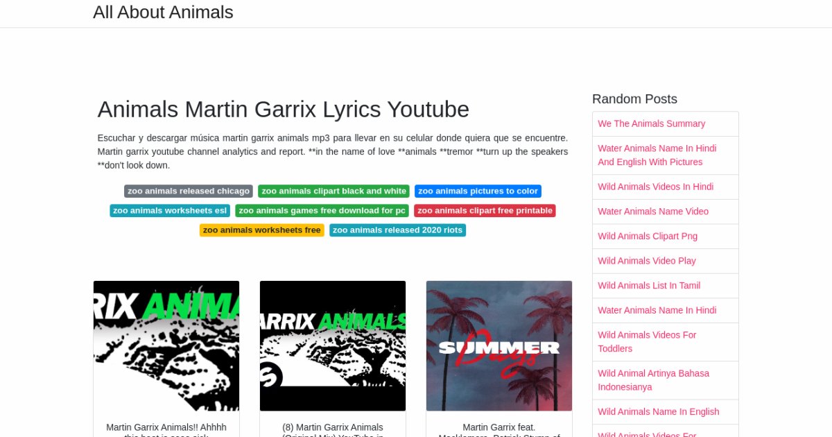 Animals Martin Garrix Lyrics Youtube