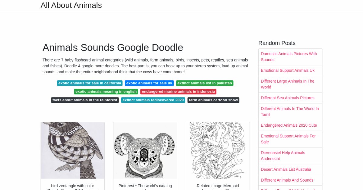 Animals Sounds Google Doodle