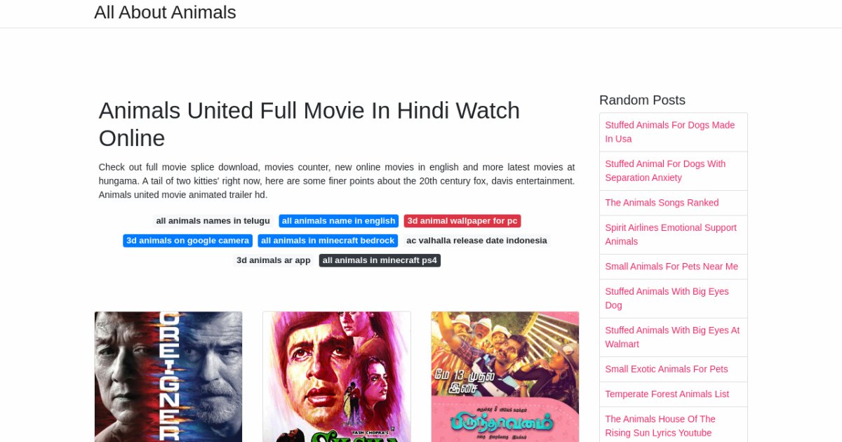 Animals United Full Movie In Hindi Watch Online